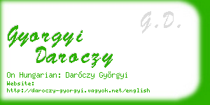 gyorgyi daroczy business card